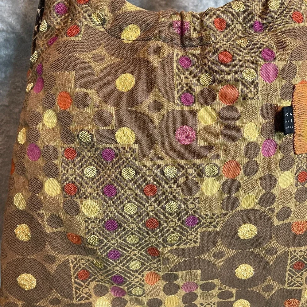1154 Lill Studio Women Y2K Patchwork Tapestry Hobo Shoulder Bag Reversible